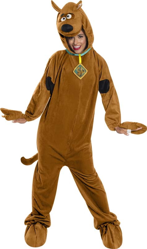 Adult Unisex Officially Warner Brothers Licensed Scooby Doo Jumpsuit Halloween Costume XL, Brown - Walmart.com